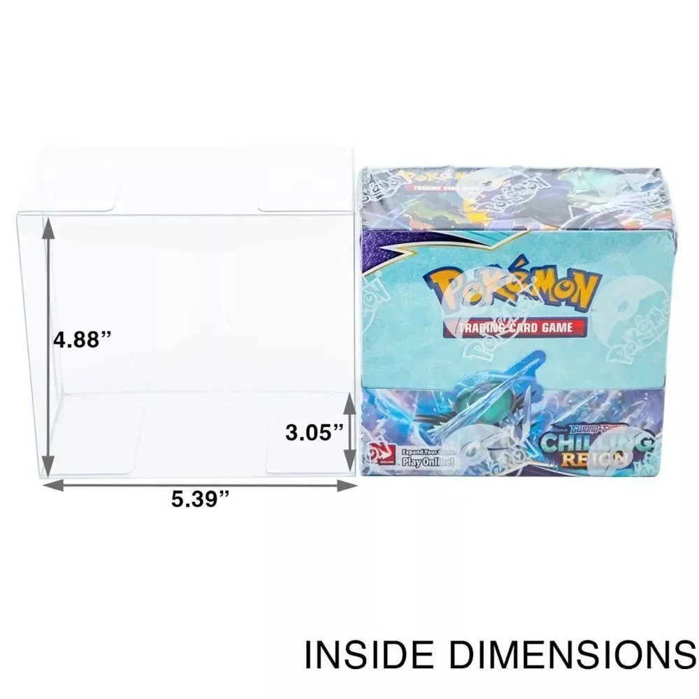 Pokemon Booster Box Plastic Protector Case Heavy Duty .50mm Thick